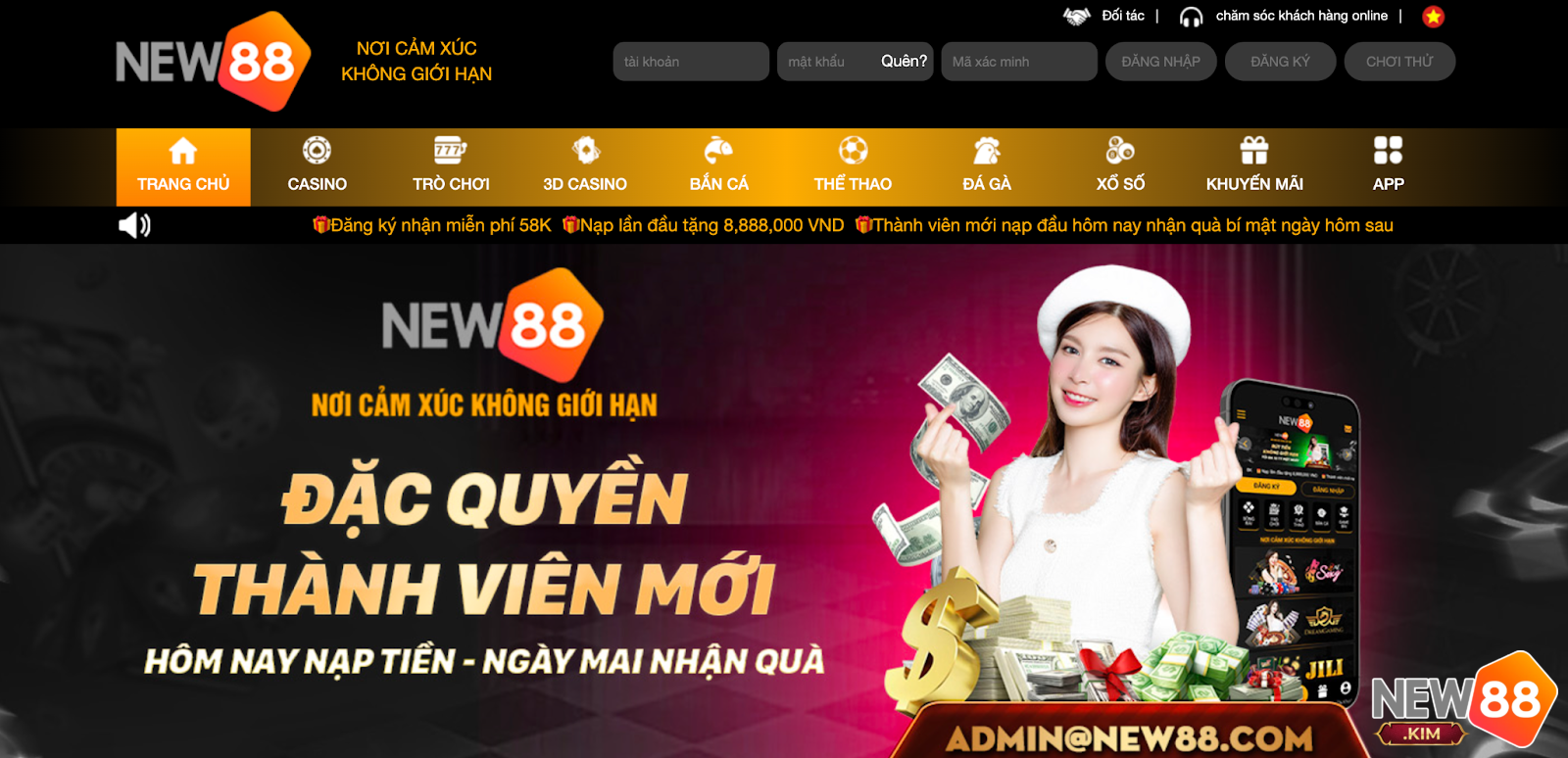 New88 luôn nhận được sự đón nhận vô cùng nhiệt tình của đông đảo người chơi